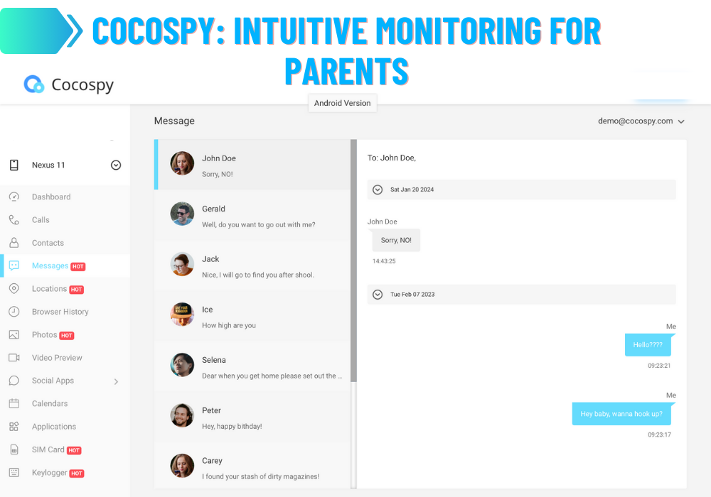 Cocospy Intuitive Überwachung für Eltern
