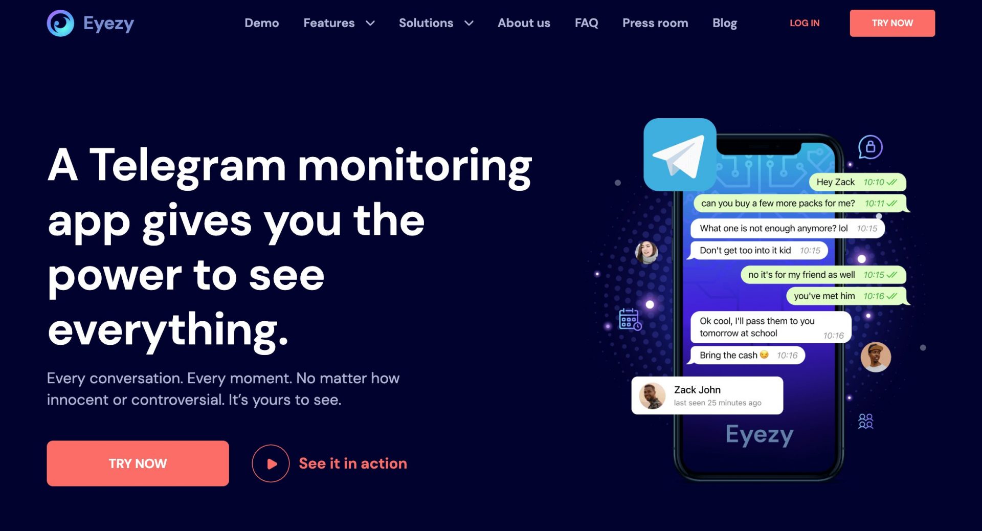 Telegram monitoring app