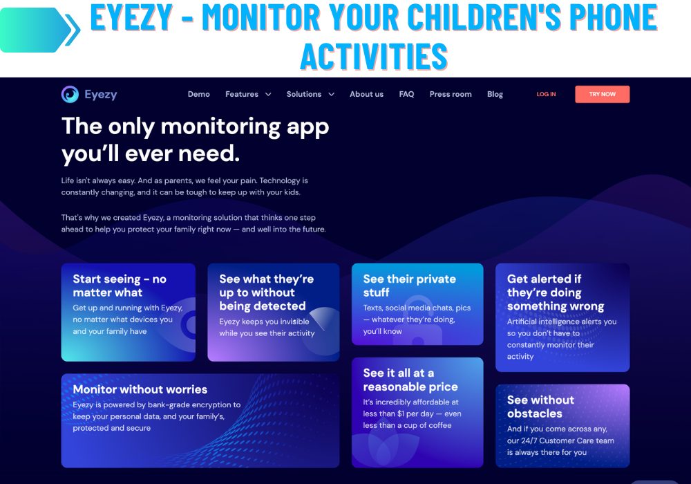 Eyezy - surveillez les activités téléphoniques de vos enfants