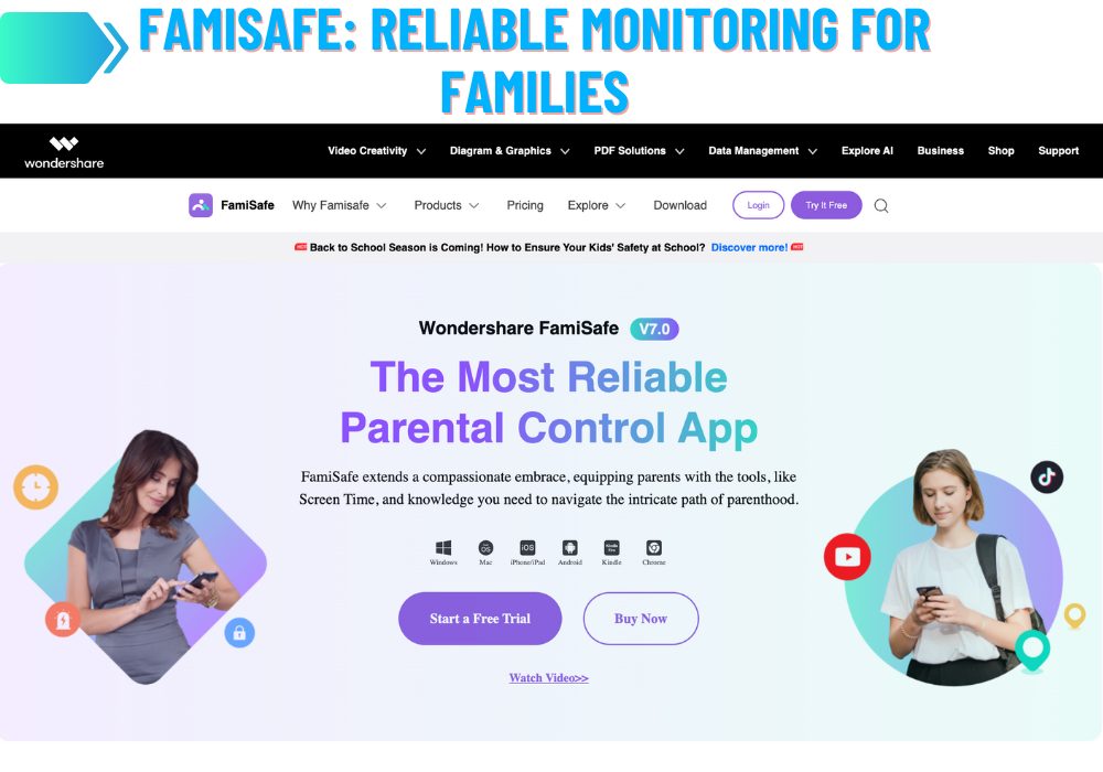 FamiSafe Niezawodny monitoring dla rodzin