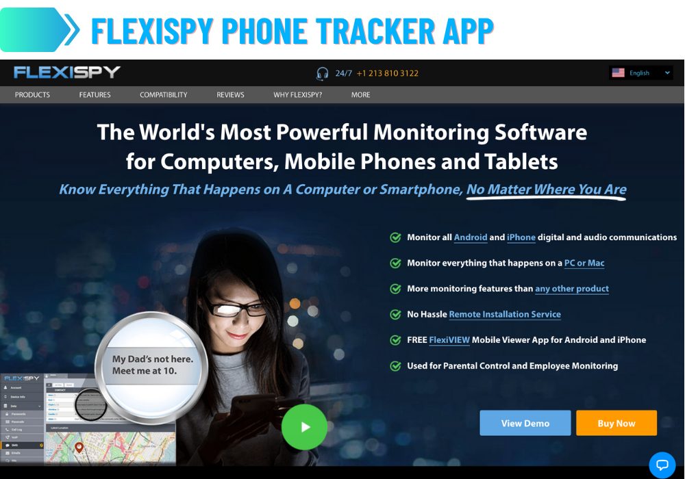 Aplicativo de rastreamento de telefone FlexiSPY