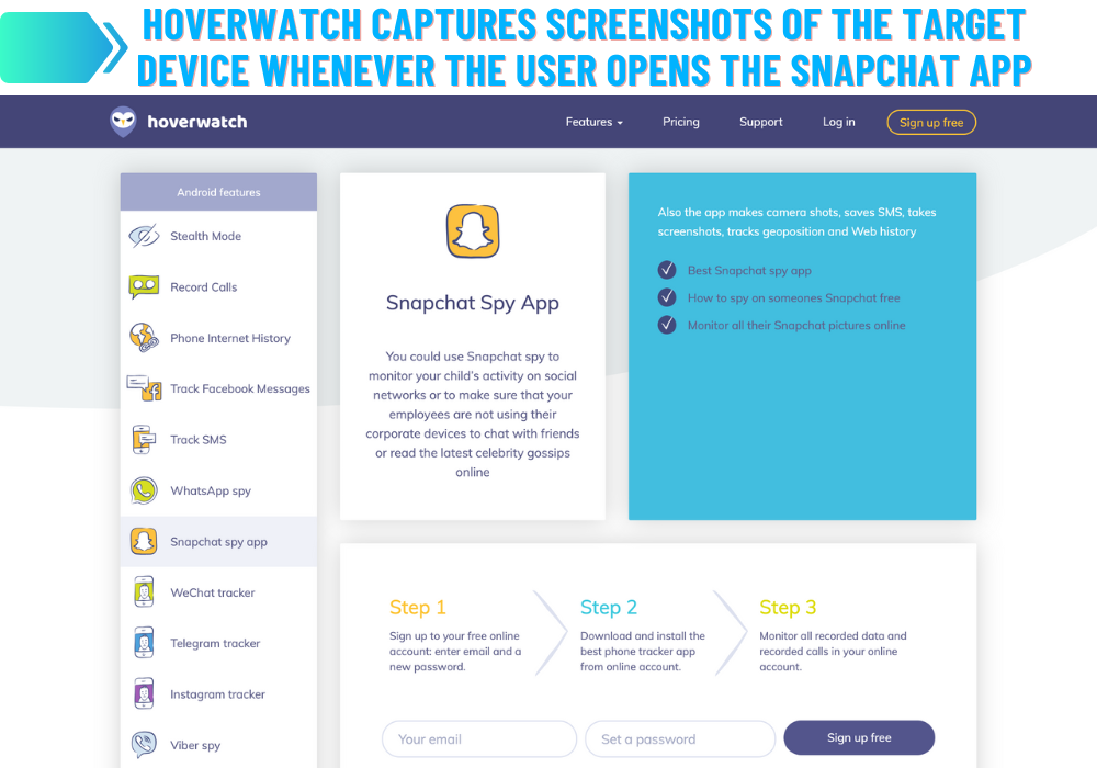 Hoverwatch pour Snapchat