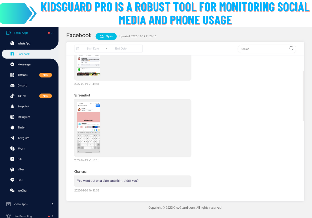 Aplicativos de monitoramento KidsGuard Pro