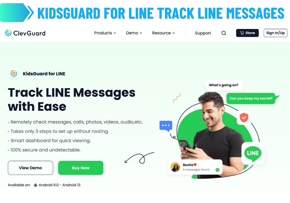 KidsGuard for LINE Rastrear mensagens LINE