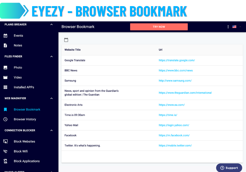 Eyezy - Penanda Browser