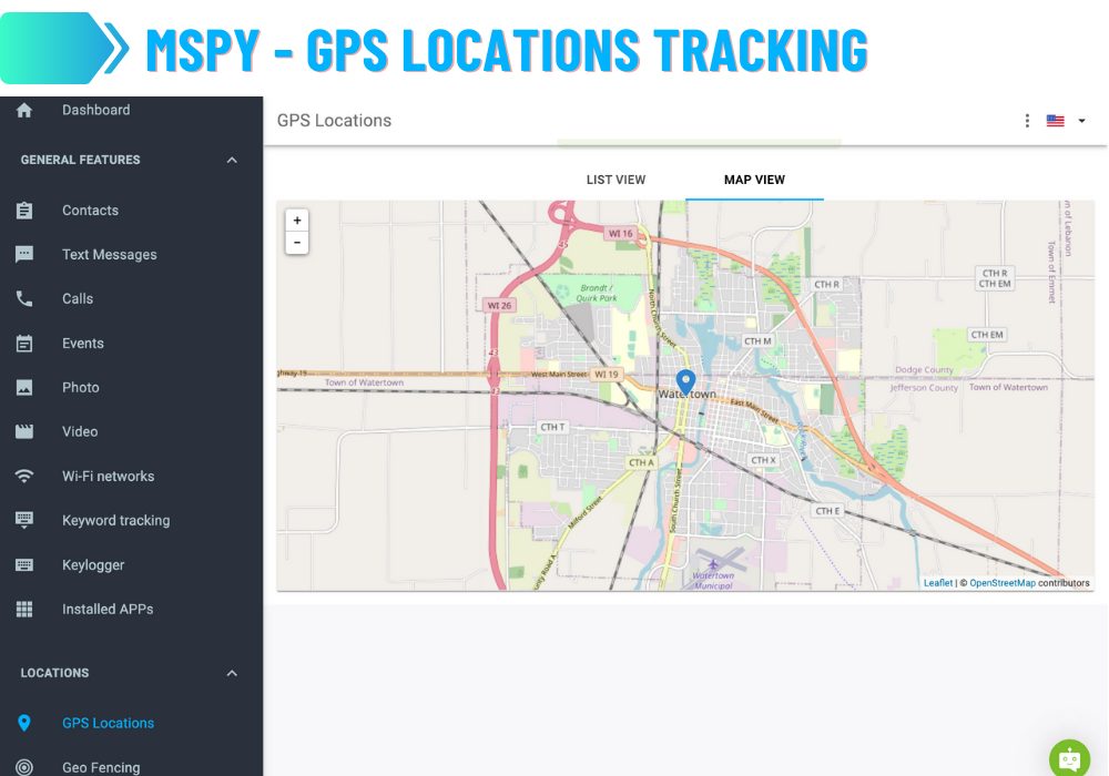 mSPY - Rastreamento de locais por GPS
