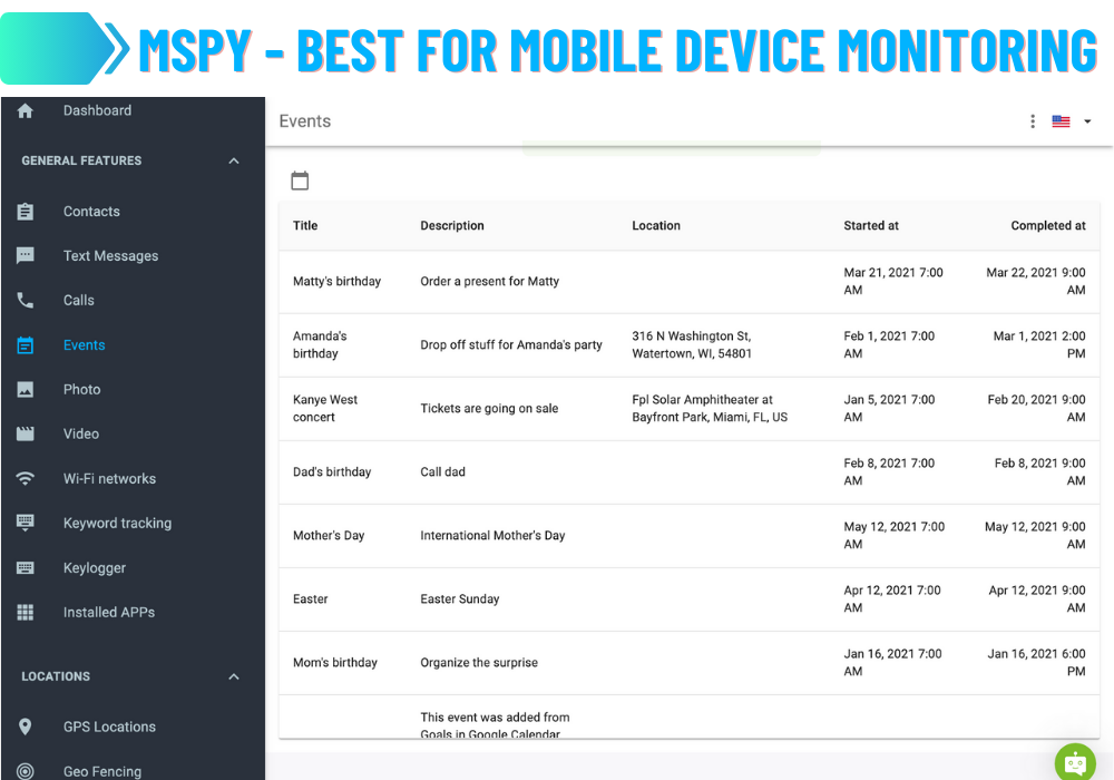 mSpy - Terbaik untuk Pemantauan Perangkat Seluler