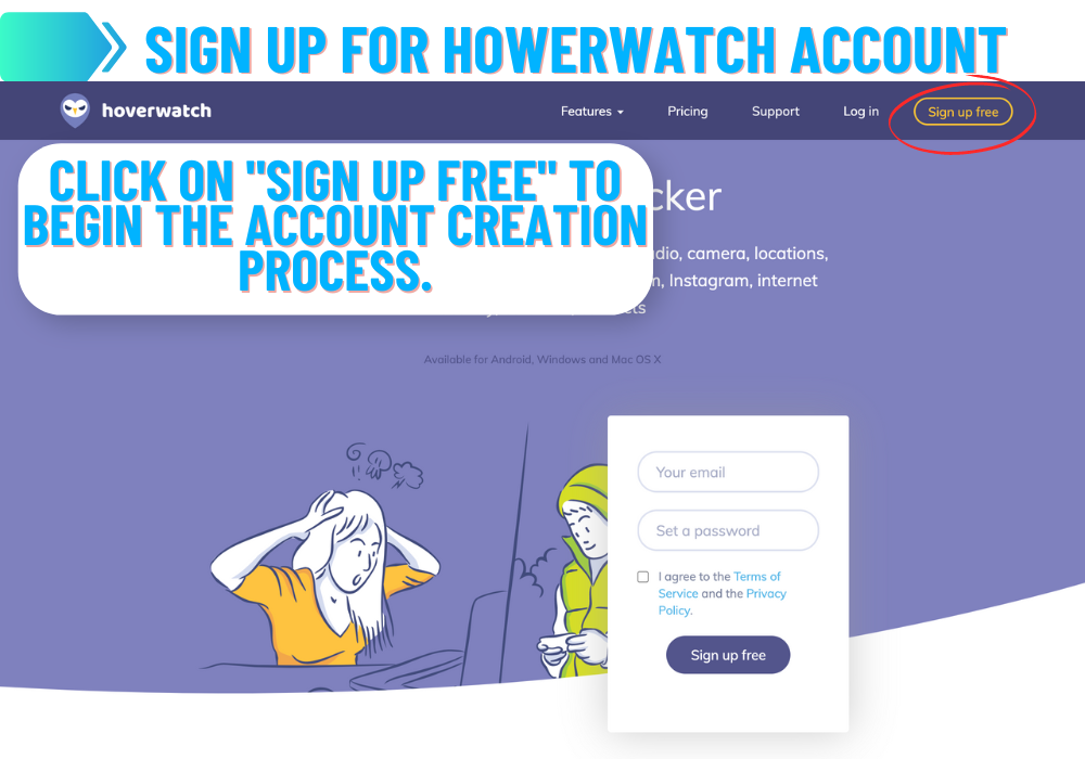Iscriviti a un account gratuito di Howerwatch