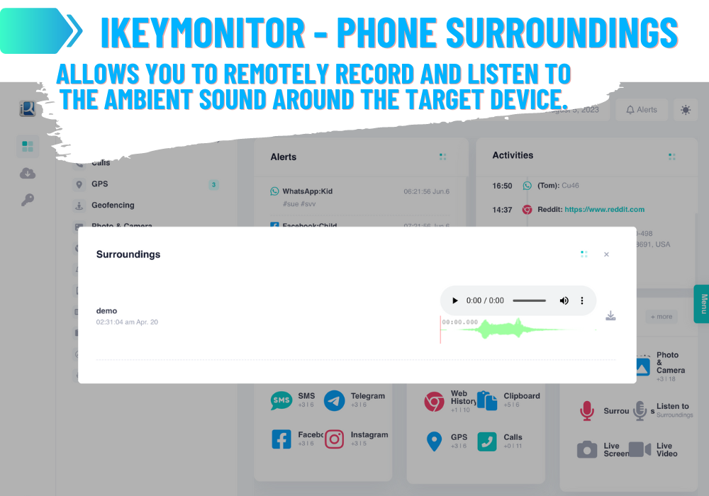 iKeyMonitor - Lingkungan Sekitar Telepon