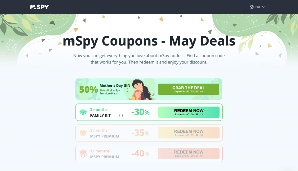 mSpy officiële website coupon codes