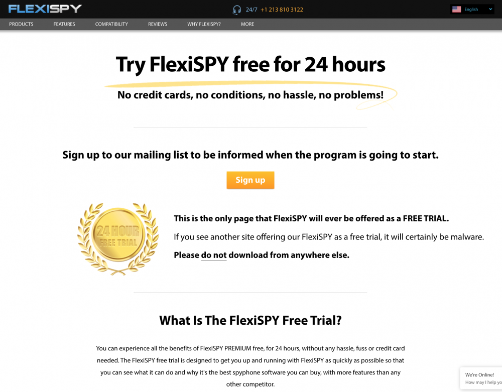 FlexiSPY proefversie voor 24 uur