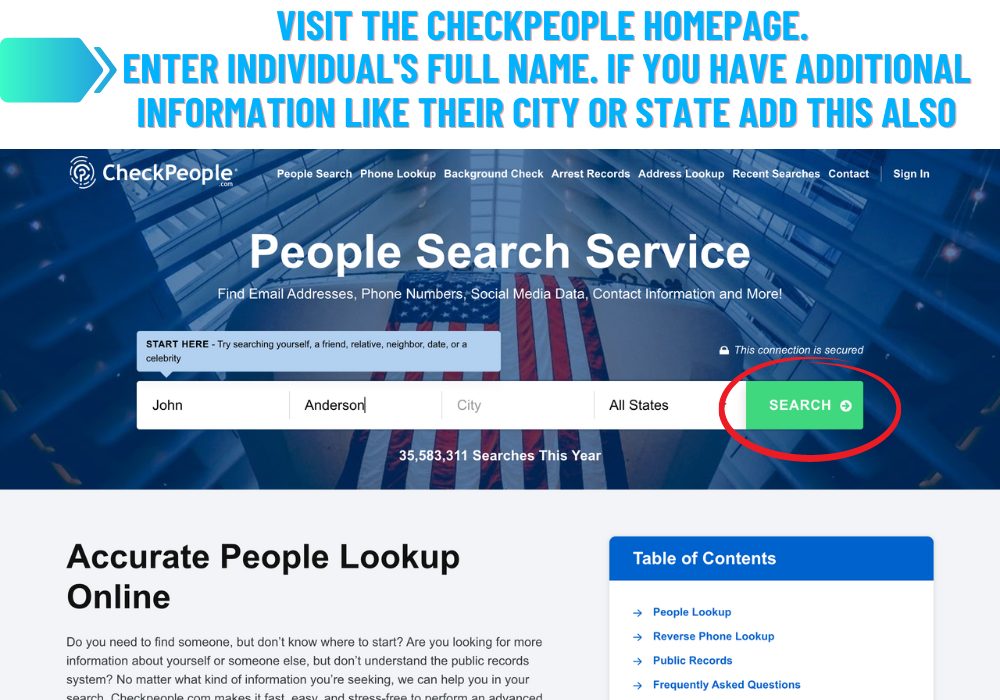 CheckPeople Inicie sua pesquisa