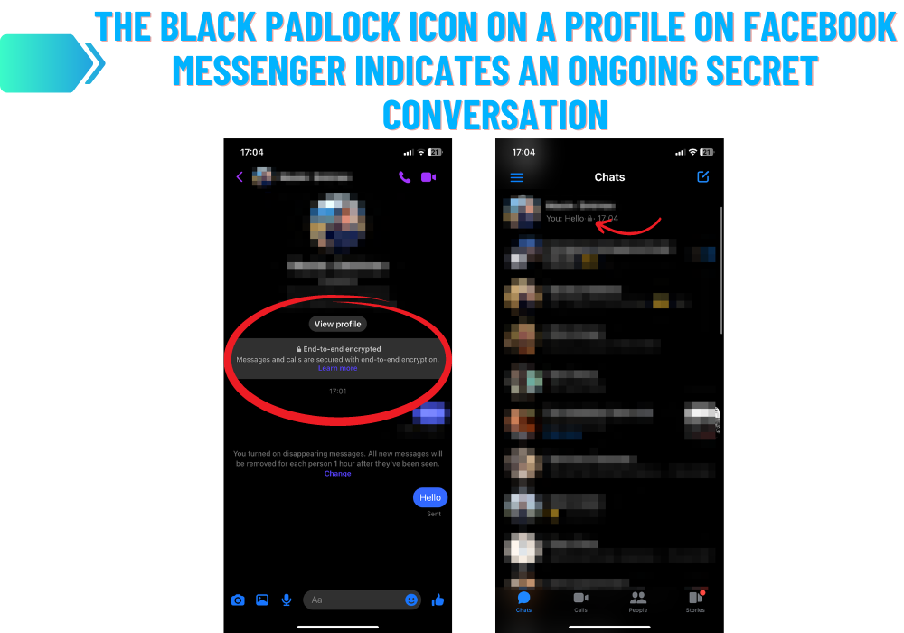 Pictogram hangslot - Geheime chat op Facebook Messenger