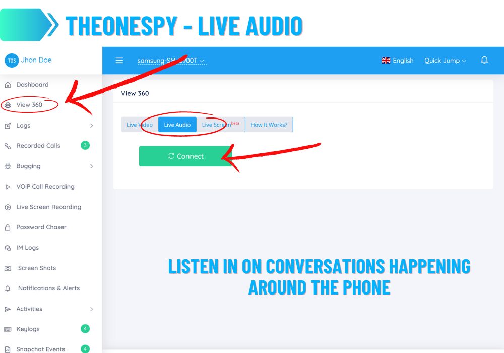 Theonespy - Áudio ao vivo