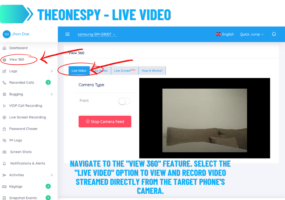 Theonespy - Vidéo live