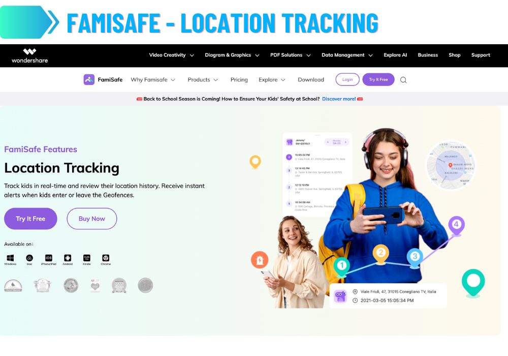 FamiSafe - Location Tracking