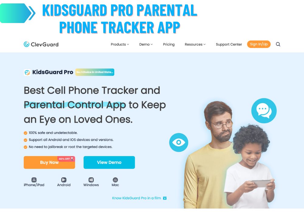 Kidsguard Pro app voor ouderlijk toezicht op telefoons