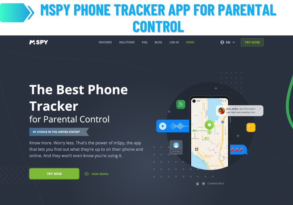 mSpy Phone Tracker App vanhempien valvontaa varten