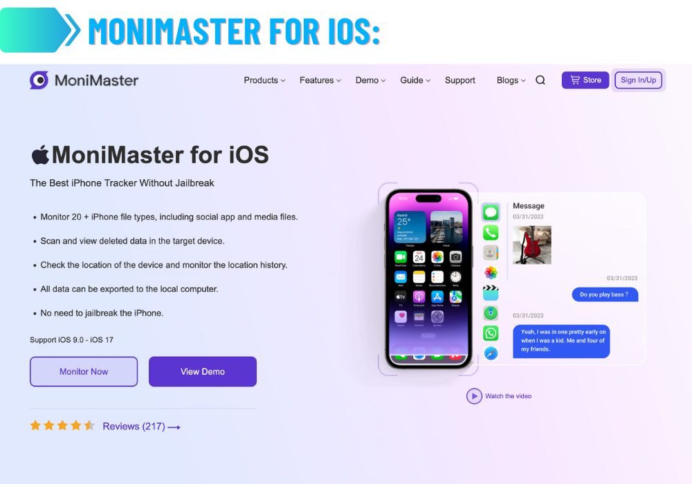 MoniMaster per iOS